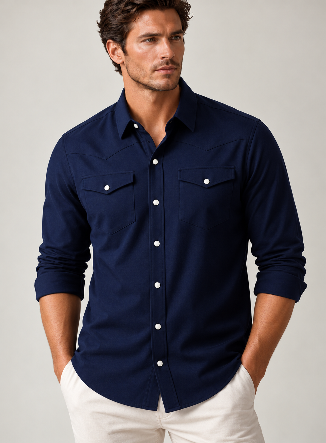 Buki’s Cinqo Western Tech Shirt - Navy