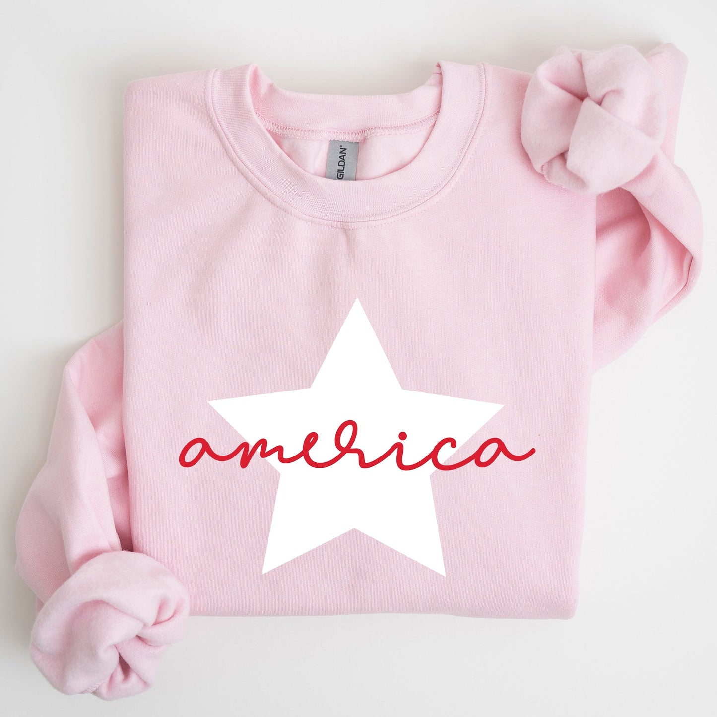 Retro America Star, Red White Blue, 4th of July Sweatshirt