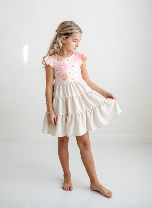 Retro Floral Tulle Dress