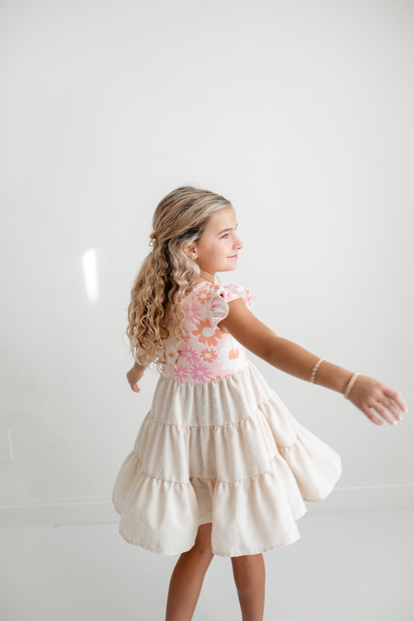 Retro Floral Tulle Dress