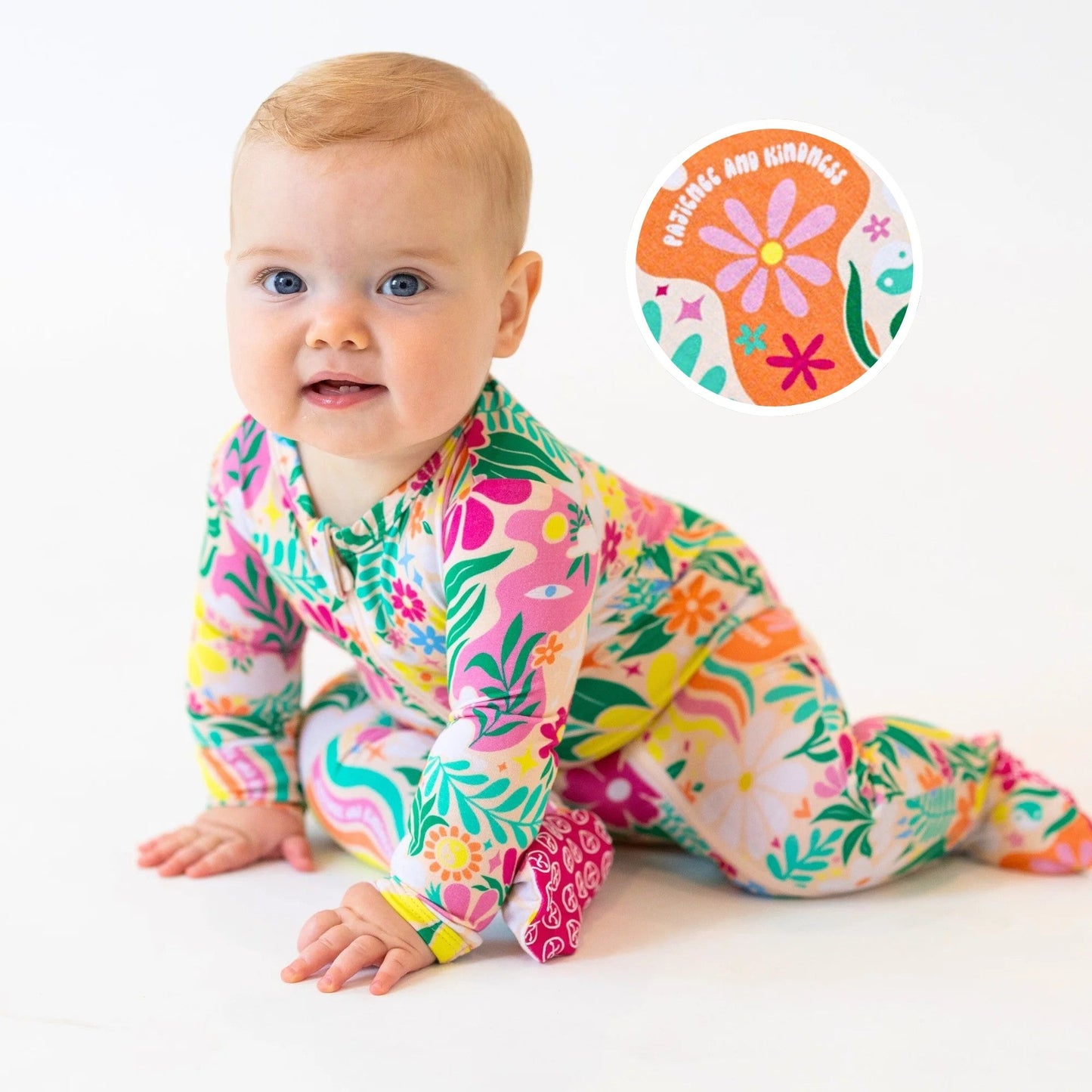 The Second-Skin Footie | Rainbow Daisy Babe | "Patience & Kindness"