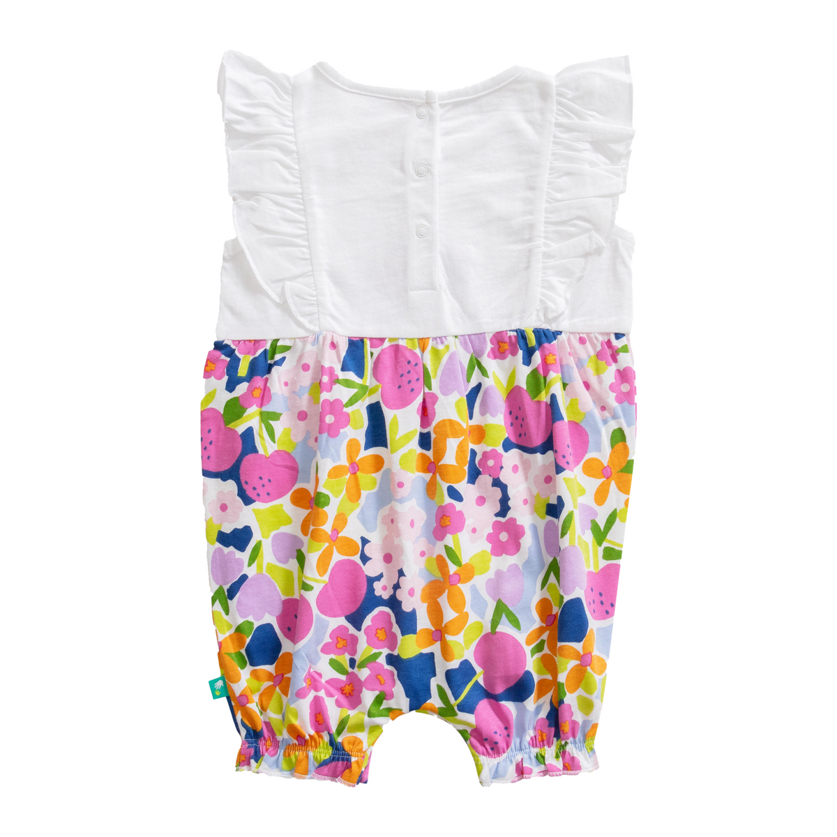 Colorful Ruffled Bunny Romper for Baby Girls