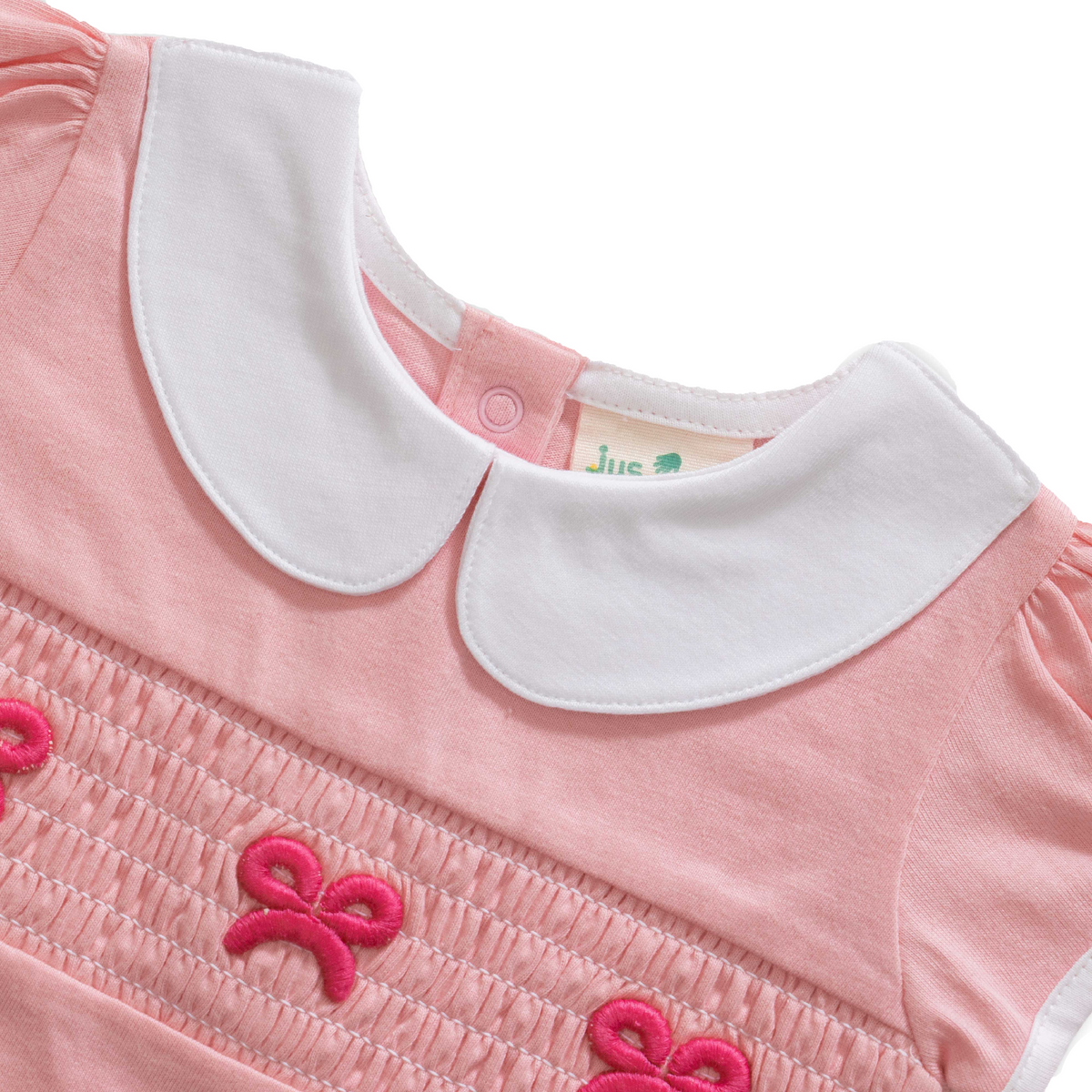 Baby Peter Pan Collar Puffed Sleeve Romper