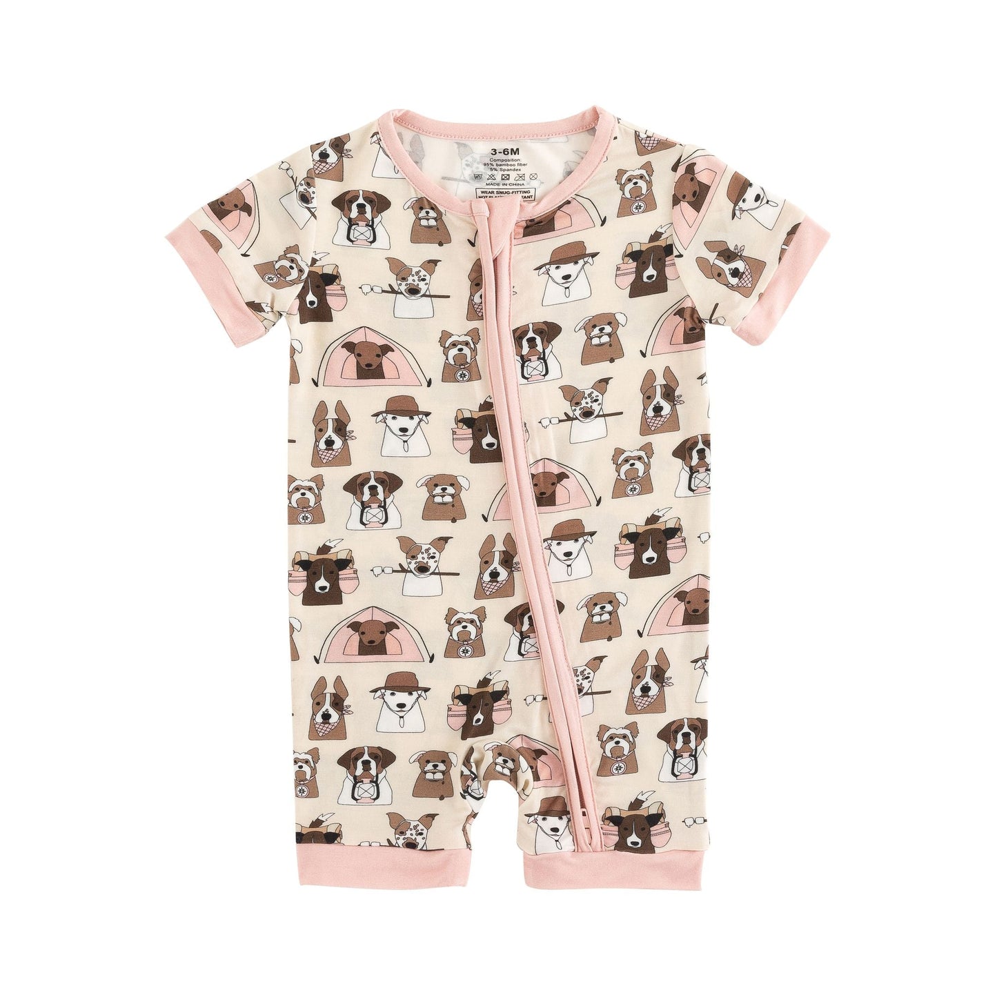 Camp Paws (Romper) - Pink
