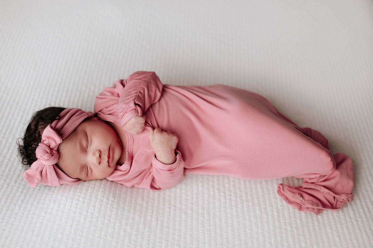 Rose Knotted Newborn Baby Gown