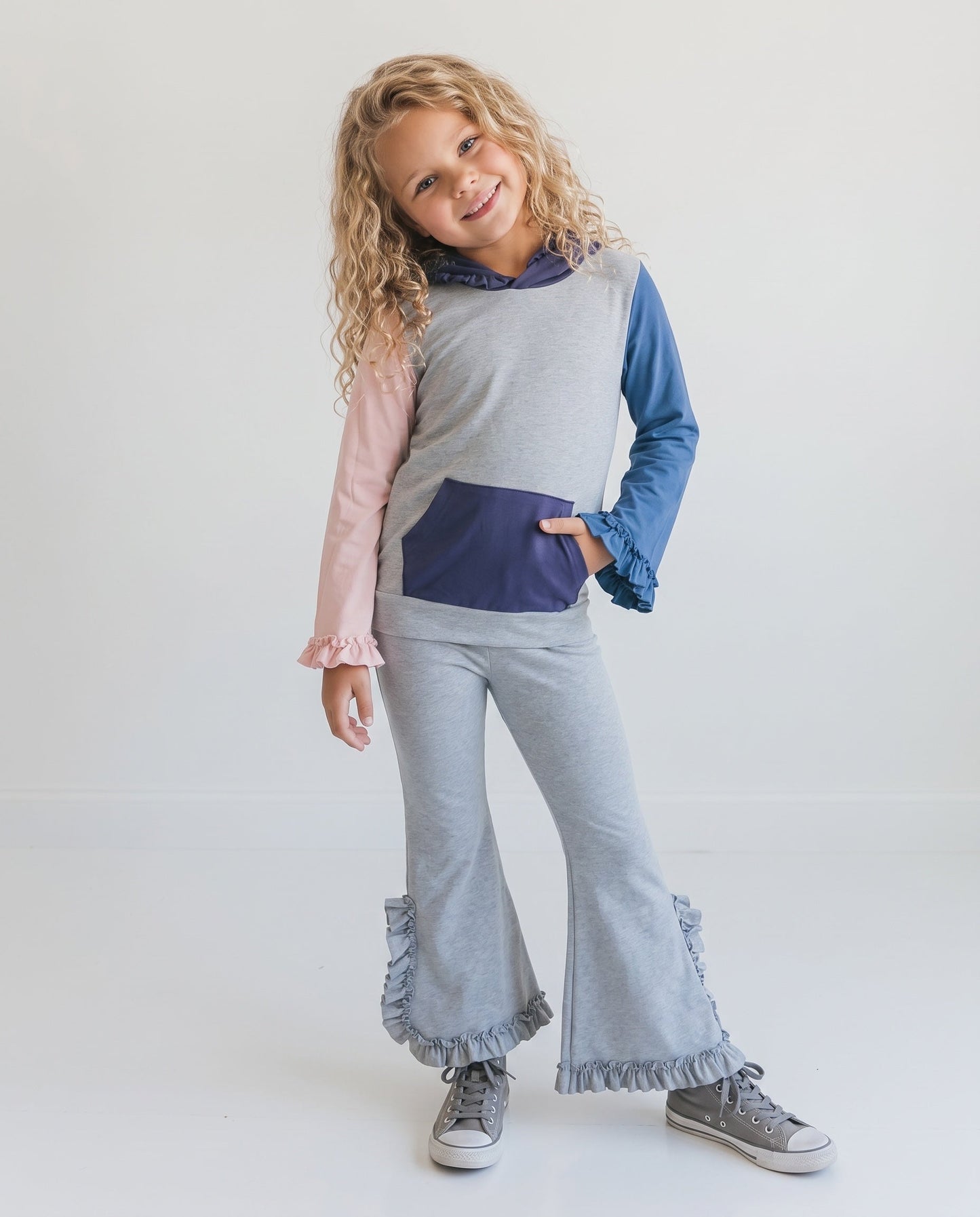 Rosy Gray Lucy Hooded Set