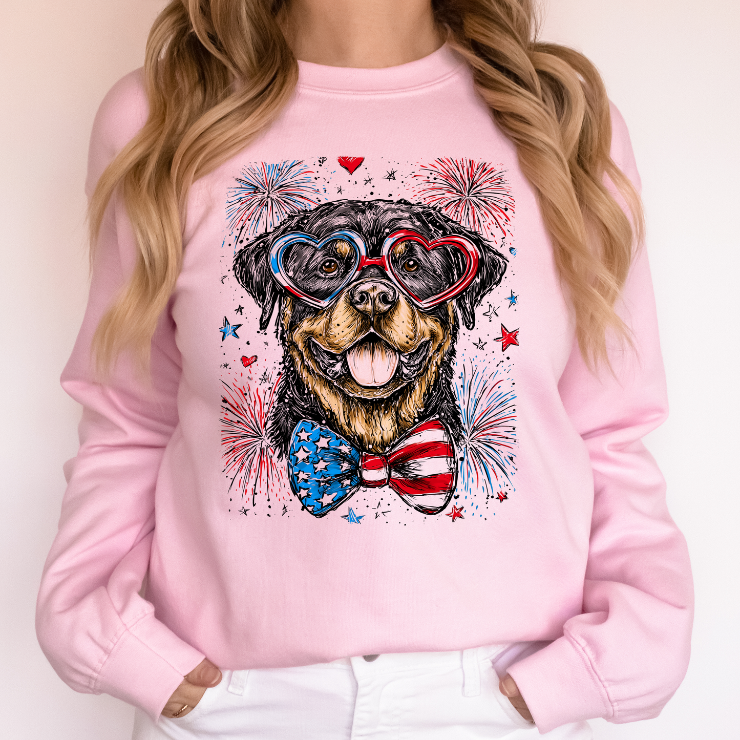 Rottweiler Patriotic Dog, USA, America, Pet Lover, 4th of July Sweatshirt
