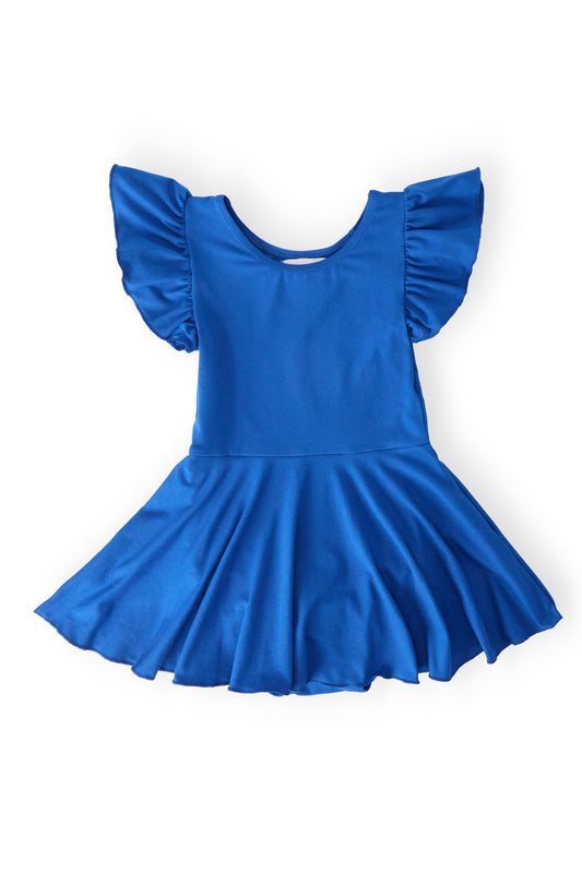 Royal Blue S/S Twirl Leotard