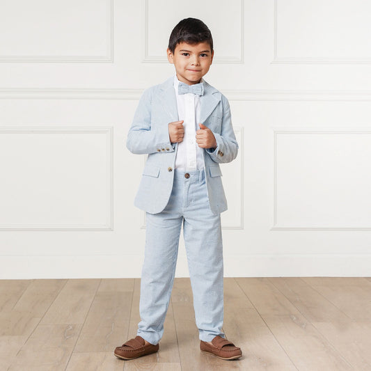 Organic Seersucker Suit Pant - Baby