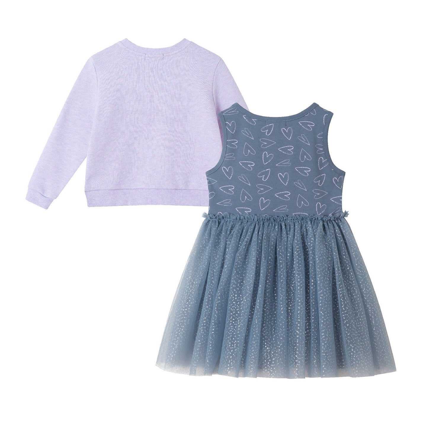 Kids (2-6x) Jersey Dress and Sweatshirt Set | Tic-Tac-Toe