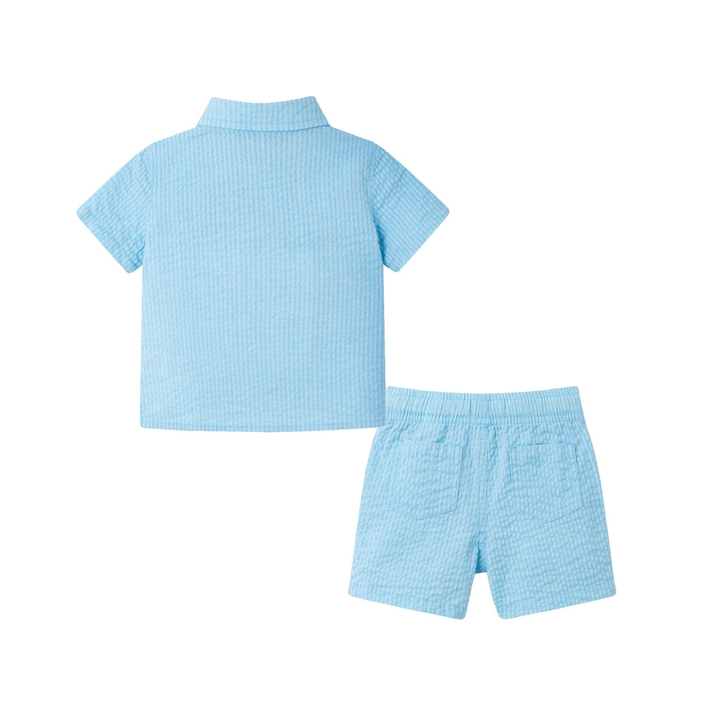Infant (18-24M) Buttondown & Short Set | Bel Air Blue