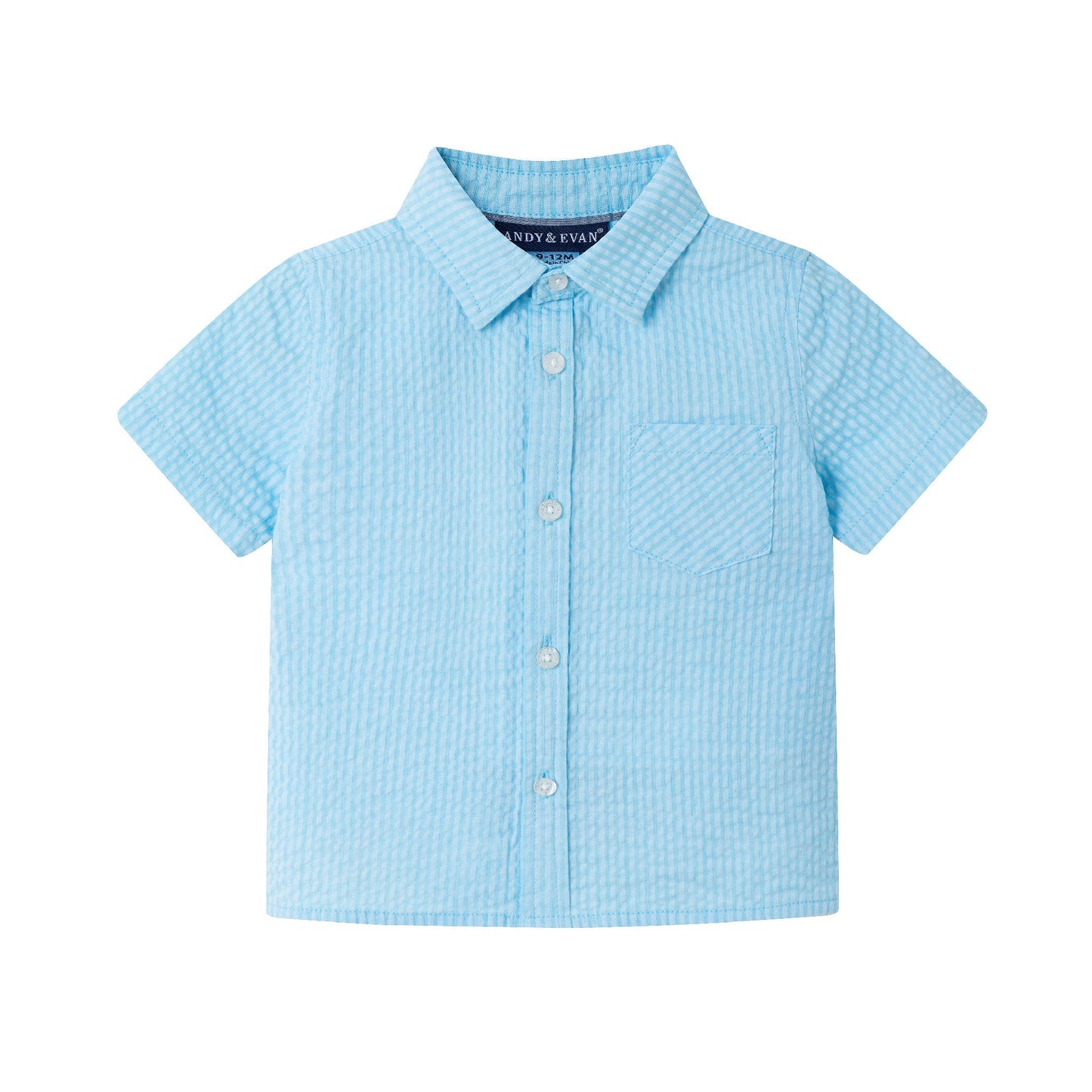 Infant (18-24M) Buttondown & Short Set | Bel Air Blue