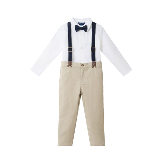 Boys Suspender Set | Navy & Khaki