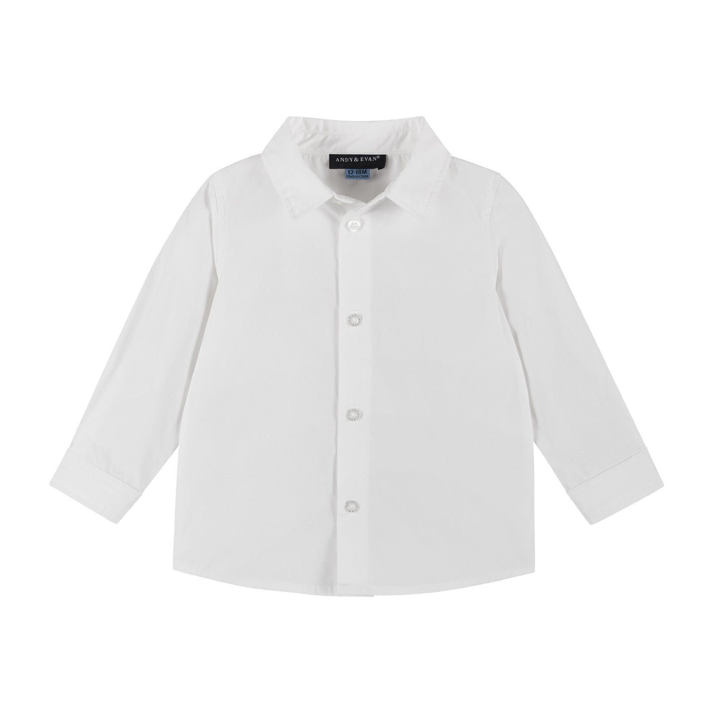 Infant Suspenders Bowtie Set | White