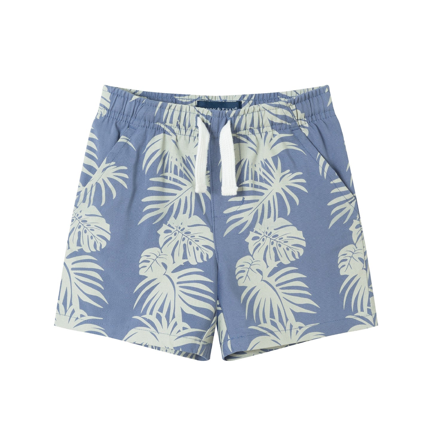 Kids (2-8) 2-Piece  Stripe Palm Buttondown Set | Blue