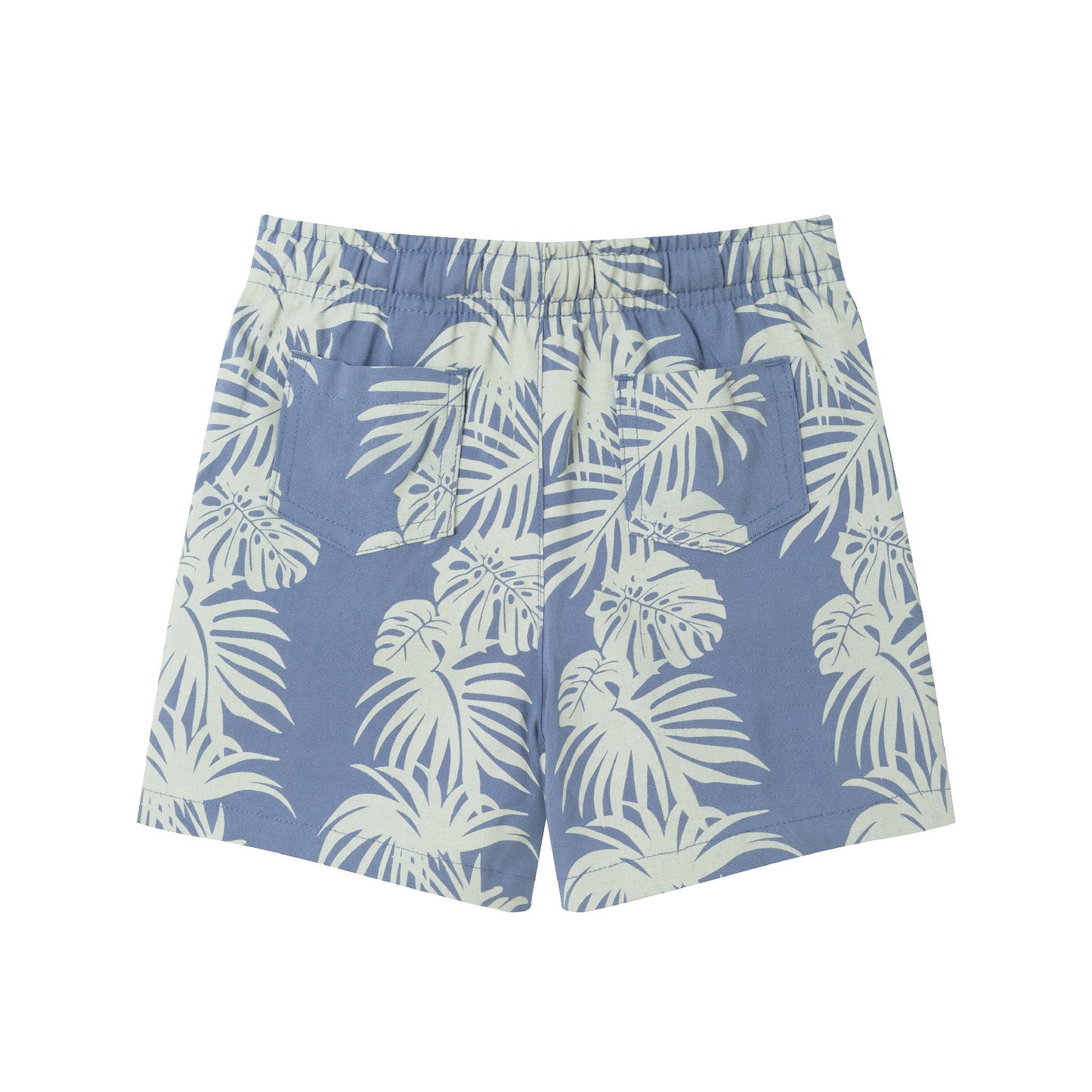 Kids (2-8) 2-Piece  Stripe Palm Buttondown Set | Blue