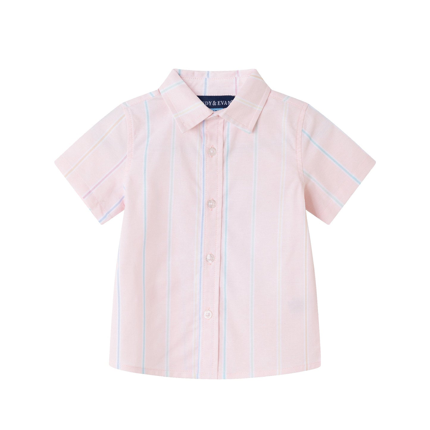 Infant (3-24M) Oxford Shirt & Shorts Set | Pink Striped