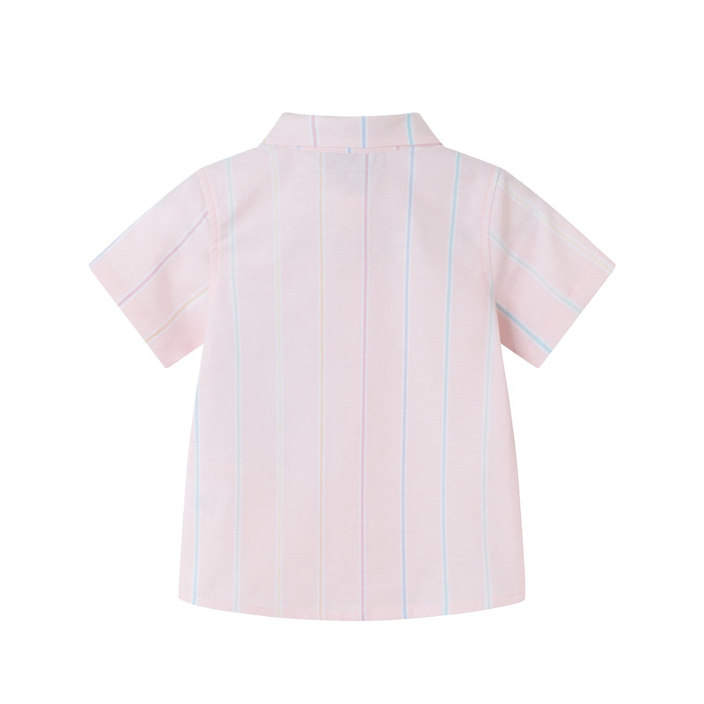 Infant (3-24M) Oxford Shirt & Shorts Set | Pink Striped