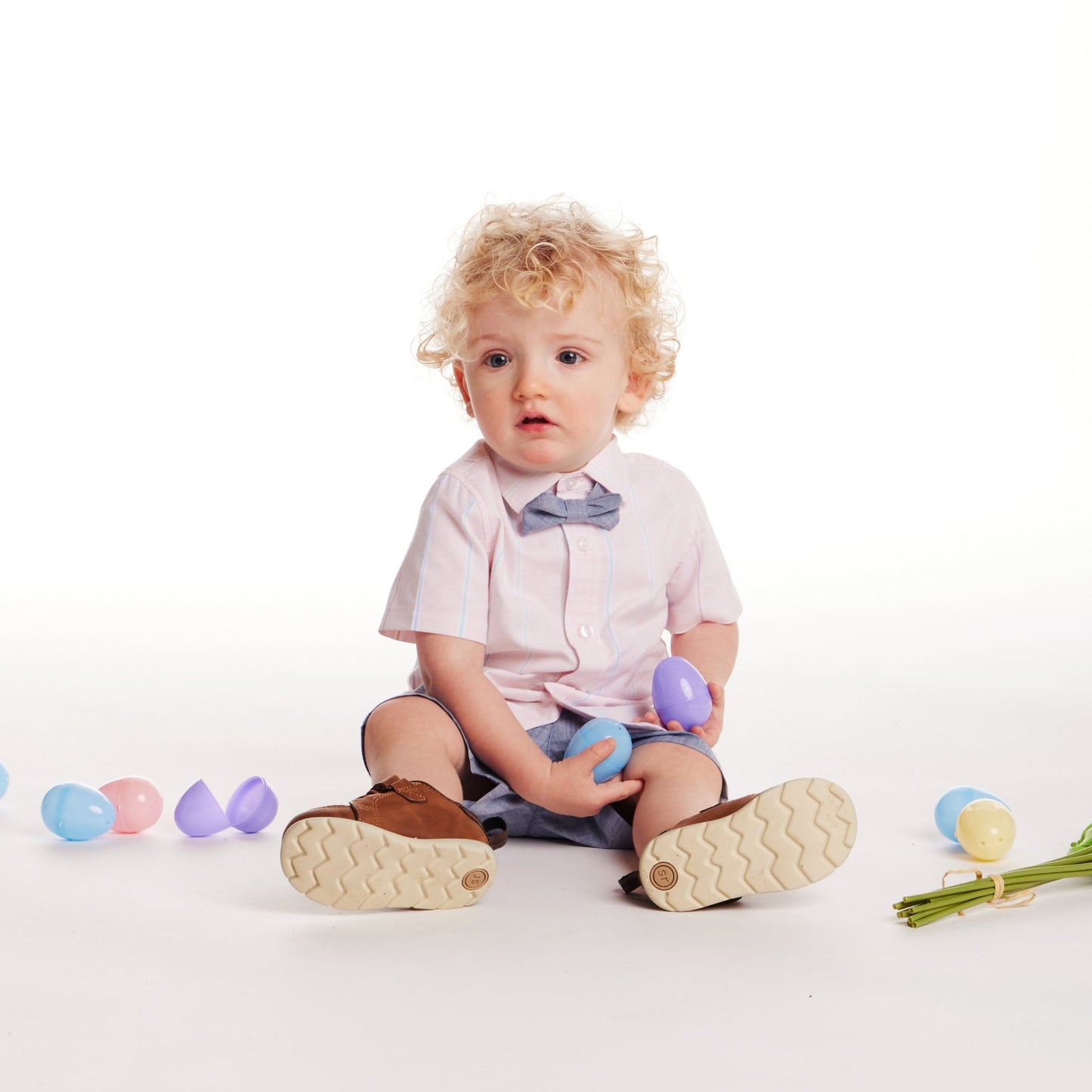 Infant (3-24M) Oxford Shirt & Shorts Set | Pink Striped