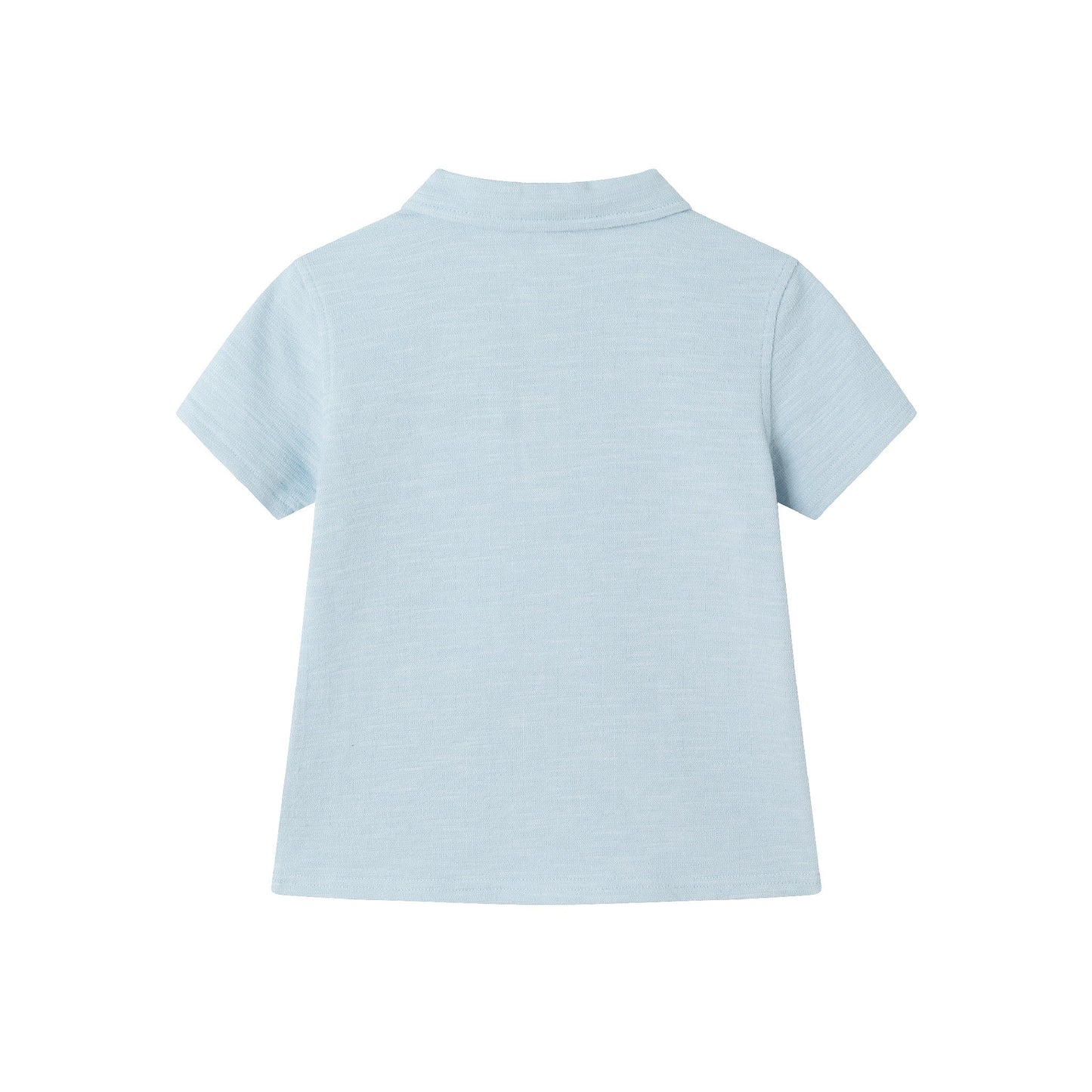 Kids (2-7) Textured Polo and Shorts Set | Light Blue Shark