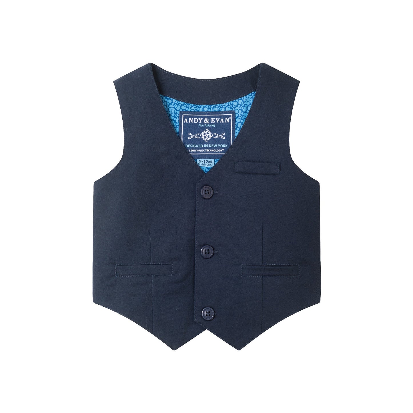 Infant (0-24M) 4-Piece Vest and Pants Set | Navy