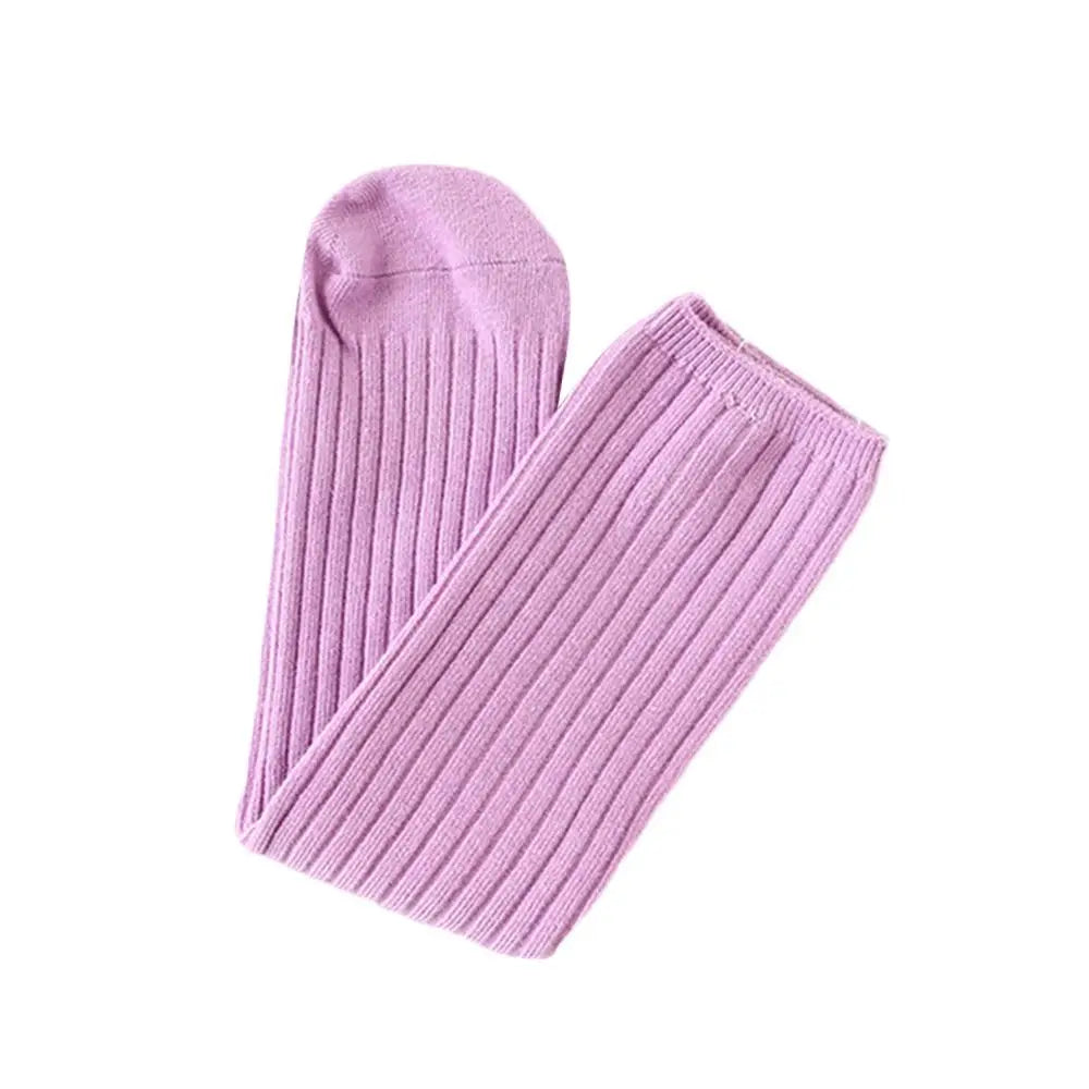 Children's High Knee Socks Kids Baby Cute Candy Color Cotton Stockings Long Leg Warmers Socks for Girl 3-12Y Children Clothes