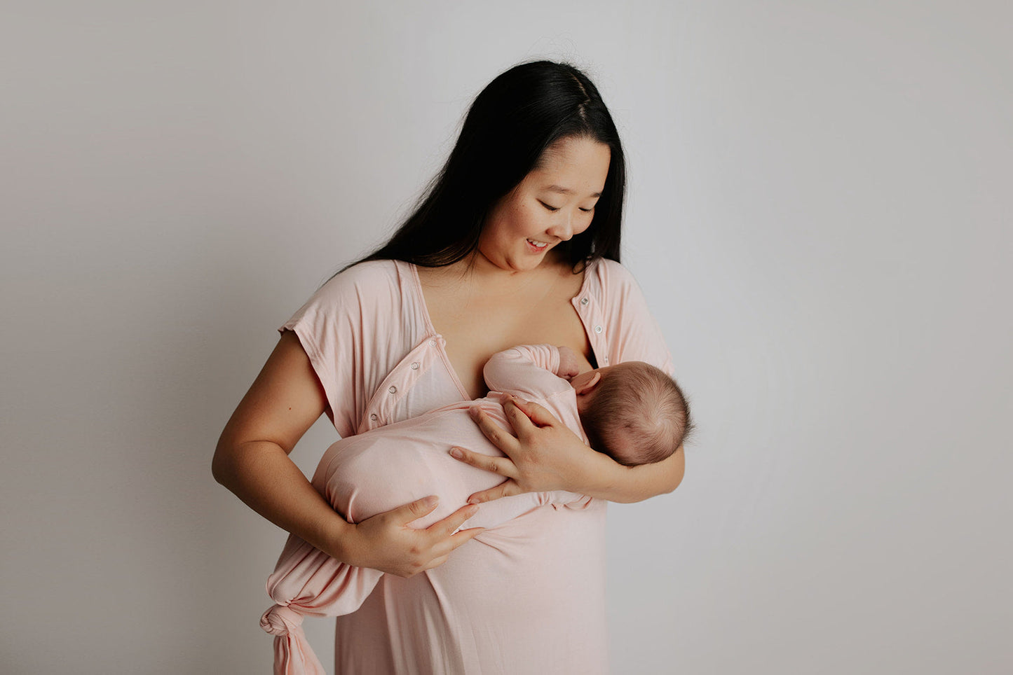 Heavenly Pink Mommy Labor and Delivery Nursing Hospital Gown