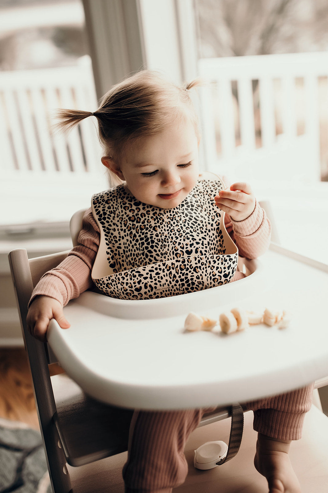 Leopard Silicone Baby Bib
