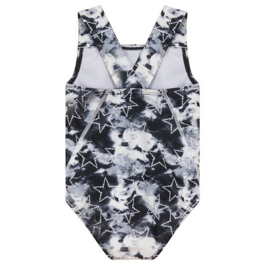 Tie Dye Heart and Star Print Swimsuit