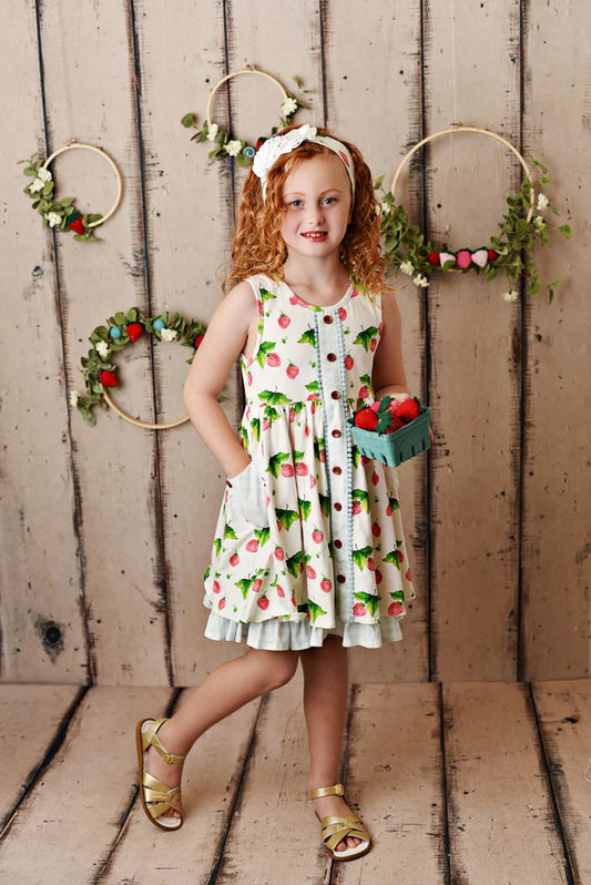 Spring Berry Pocket Dress