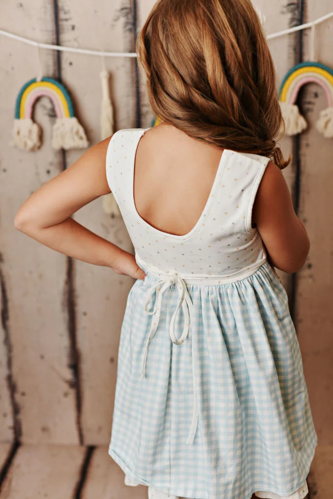 Rainbow Fleur Embroidered Frock Pocket Dress