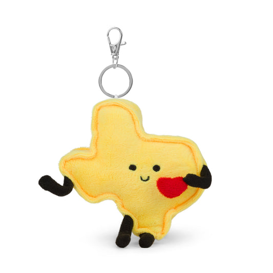 Texas Stuffed State Keychain – Yellow Rose of Texas Plush Bag Charm