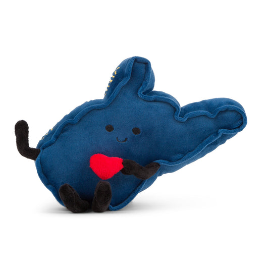 West Virginia Stuffed State – Plush WVU Team Colors, Mountaineers Gift & Souvenir