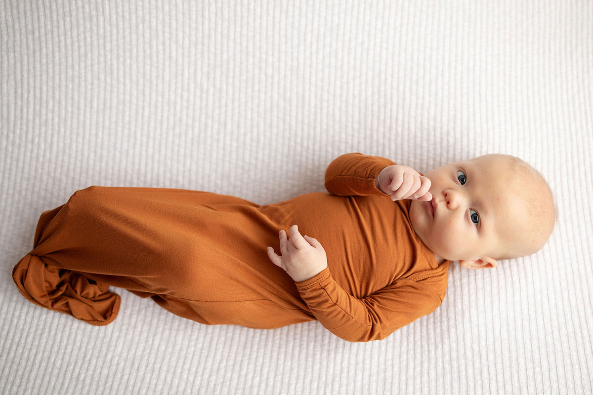 Saddle Knotted Newborn Baby Gown
