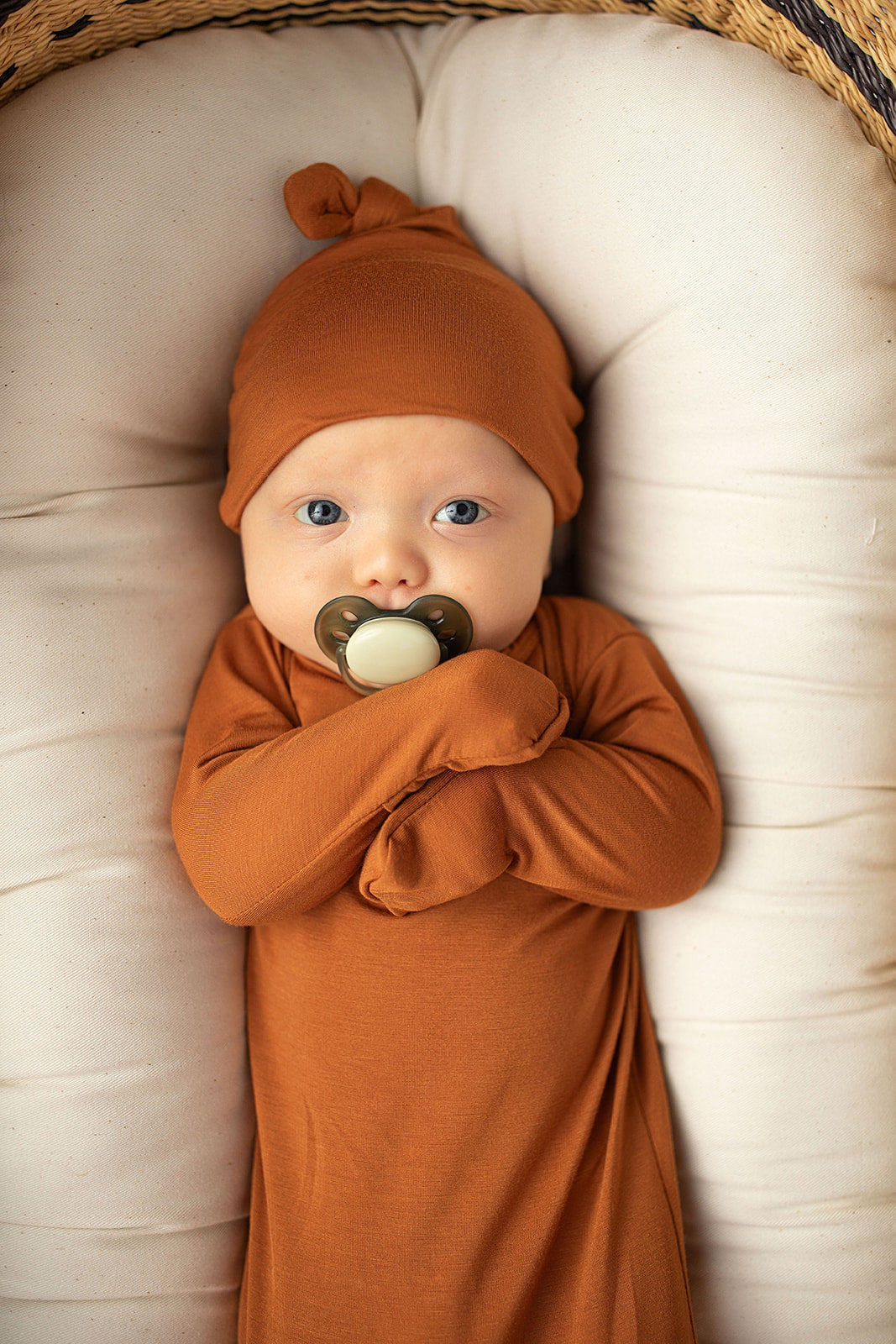 Saddle Knotted Newborn Baby Gown