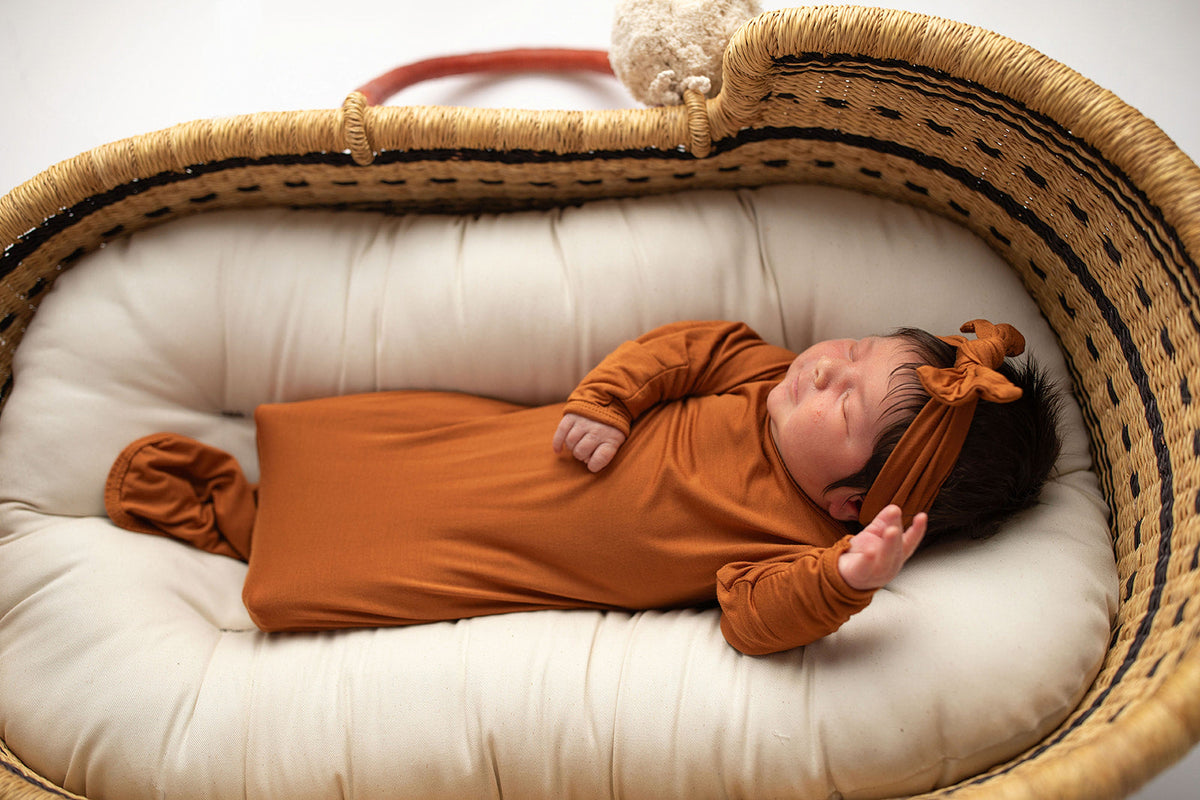 Saddle Knotted Newborn Baby Gown