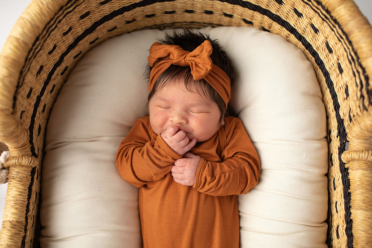 Saddle Knotted Newborn Baby Gown