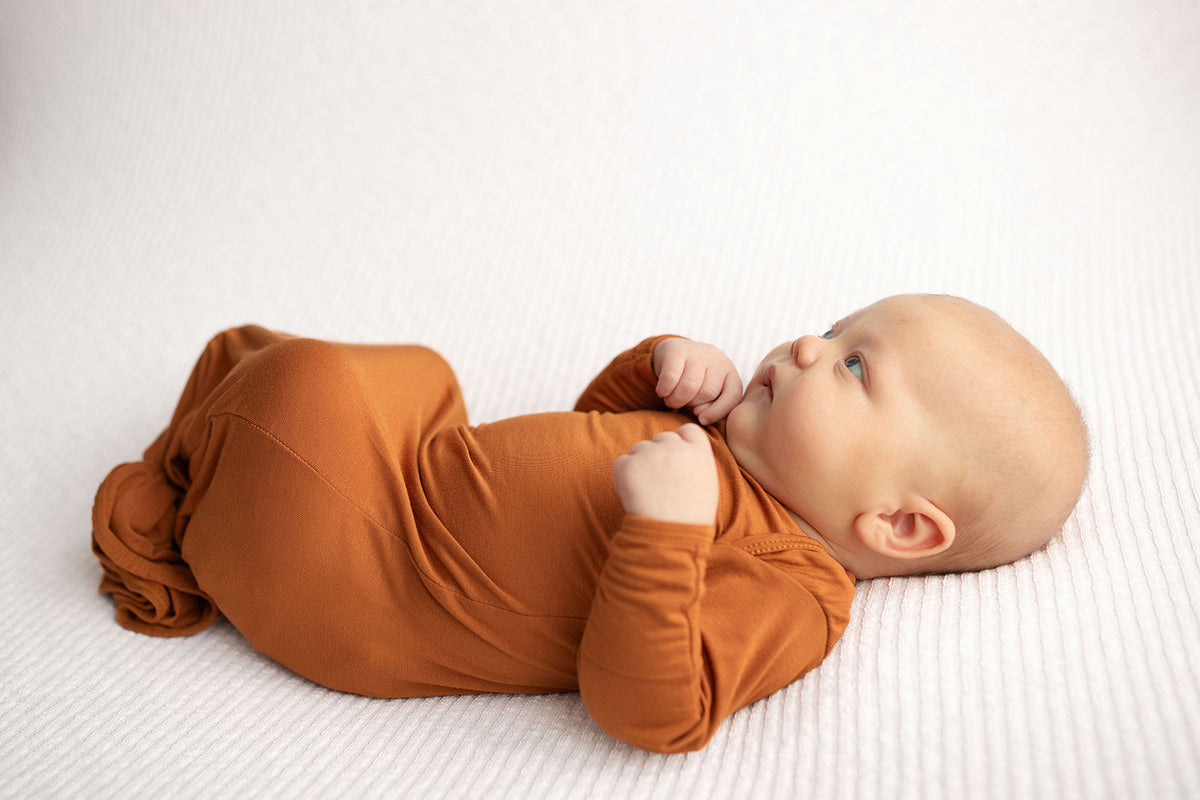 Saddle Knotted Newborn Baby Gown