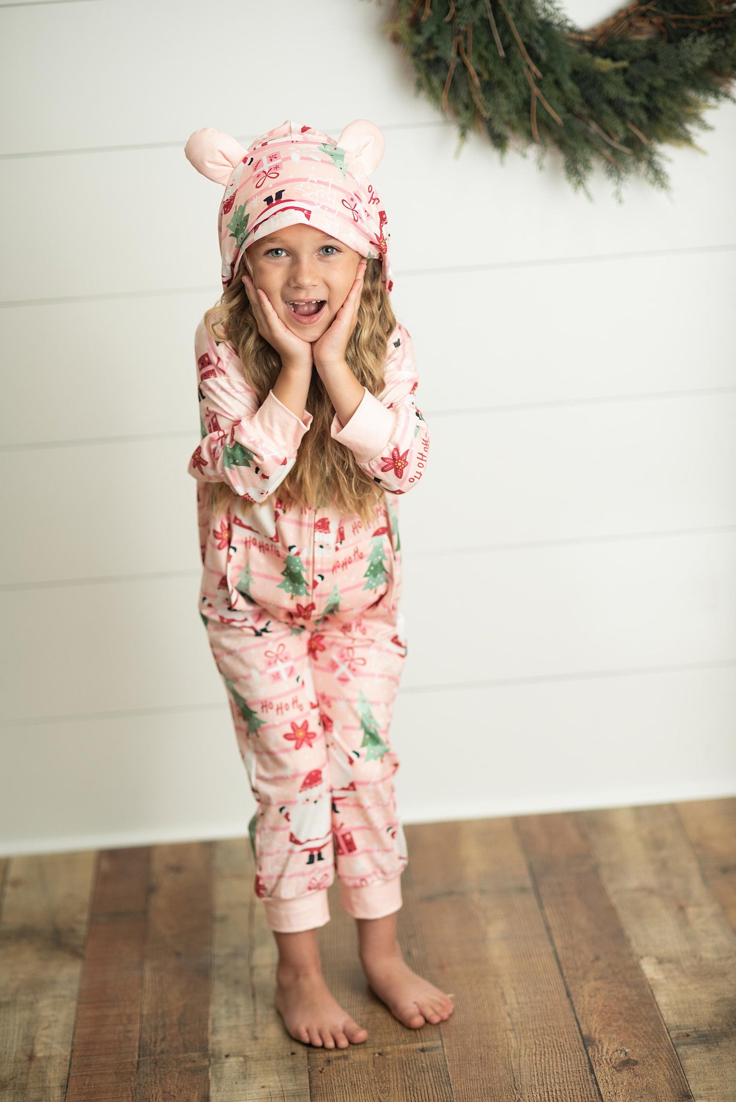 Santa Lounge Play Zip Up Onesie