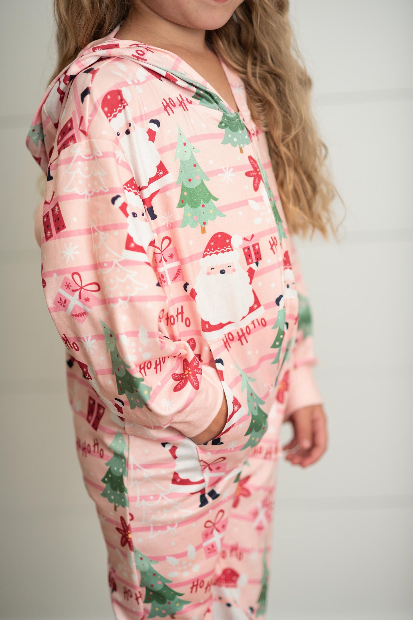Santa Lounge Play Zip Up Onesie