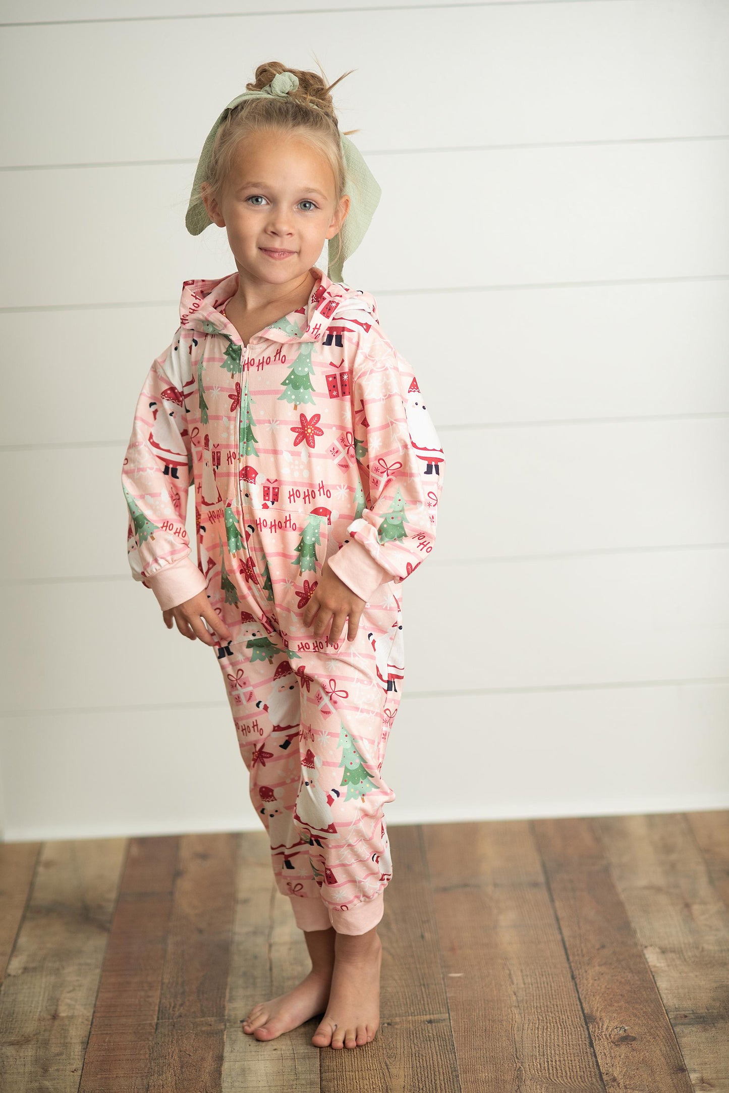 Santa Lounge Play Zip Up Onesie