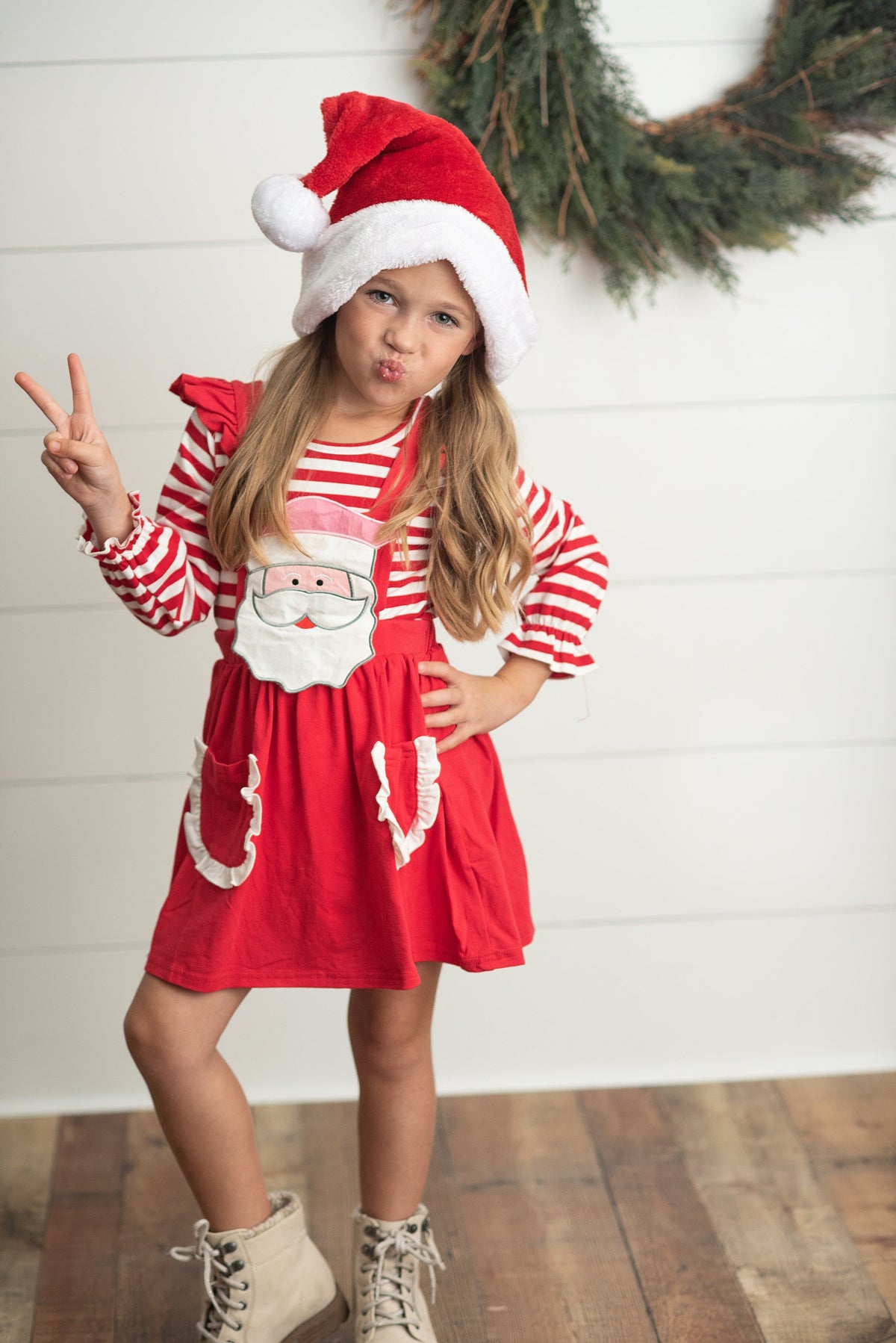 Santa Pinafore Set