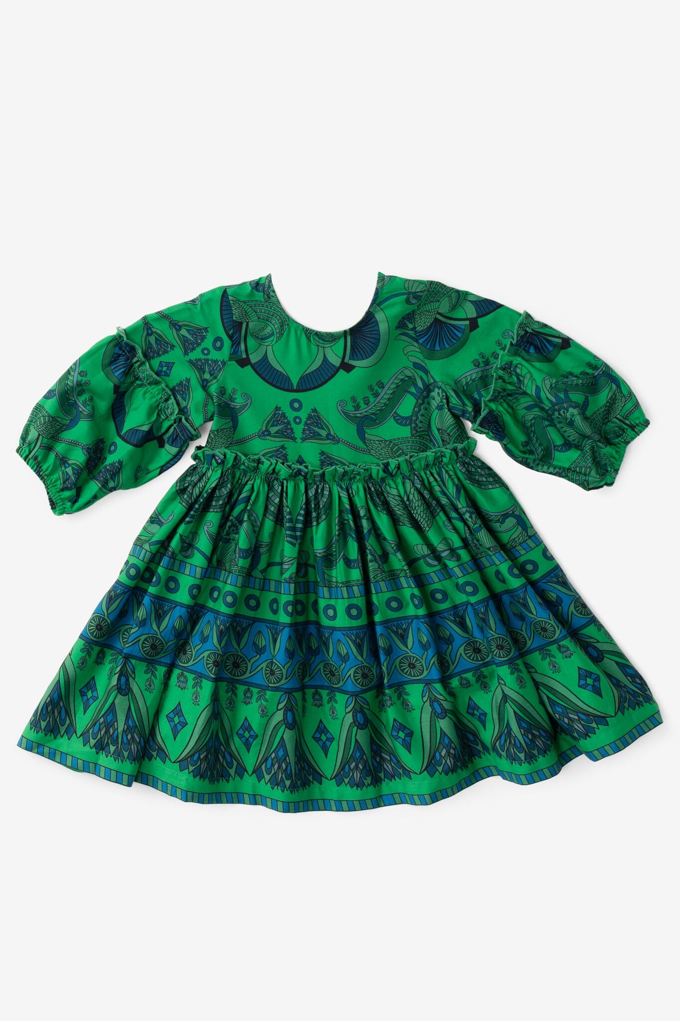 Girls Savannah Dress- Emerald