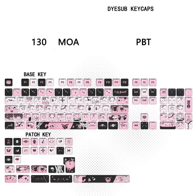 Kawaii Creepy Cuties Keyboard Keycaps
