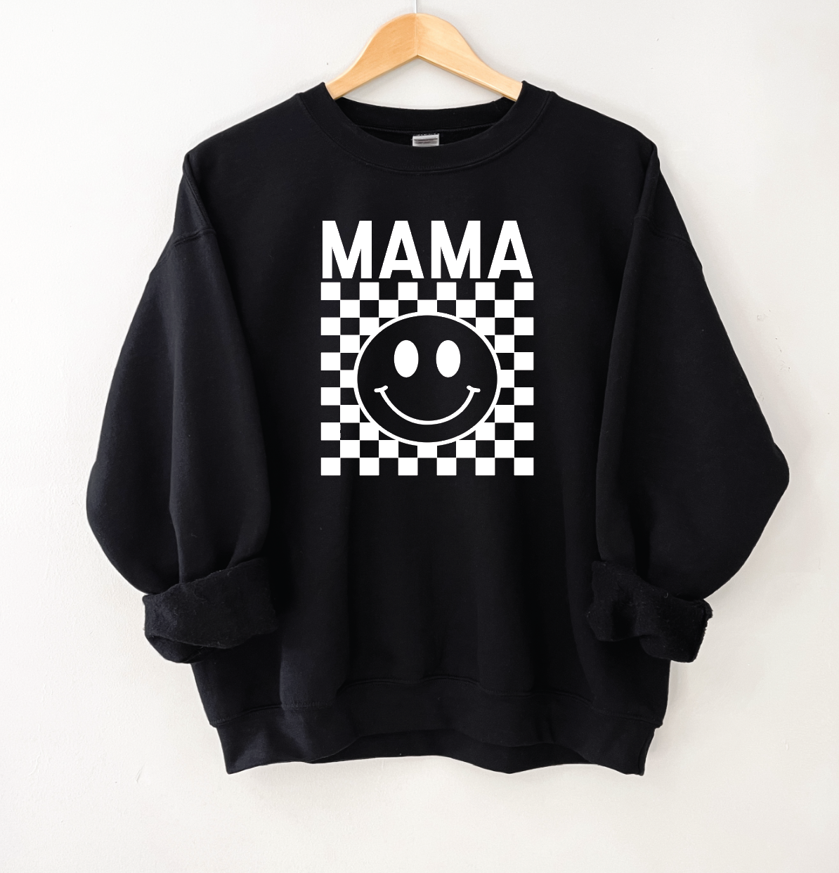 Mama Checkered Sweatshirt- made to order
