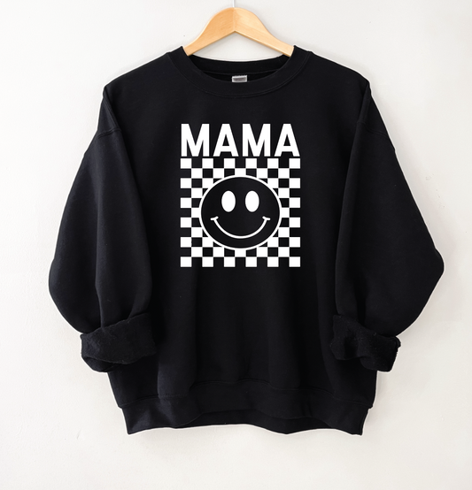 Mama Checkered Sweatshirt- made to order