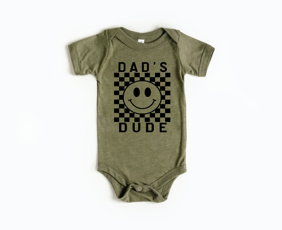 Dad's Dude Checkered Onesie