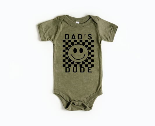 Dad's Dude Checkered Onesie