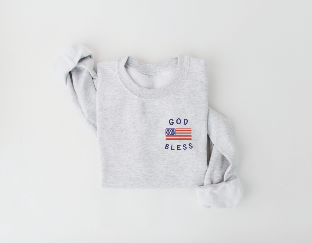 God Bless America Unisex Pocket Style Pullover - FINAL SALE