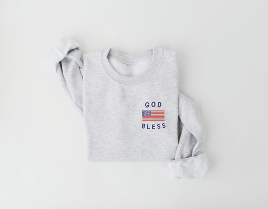 God Bless America Unisex Pocket Style Pullover - FINAL SALE